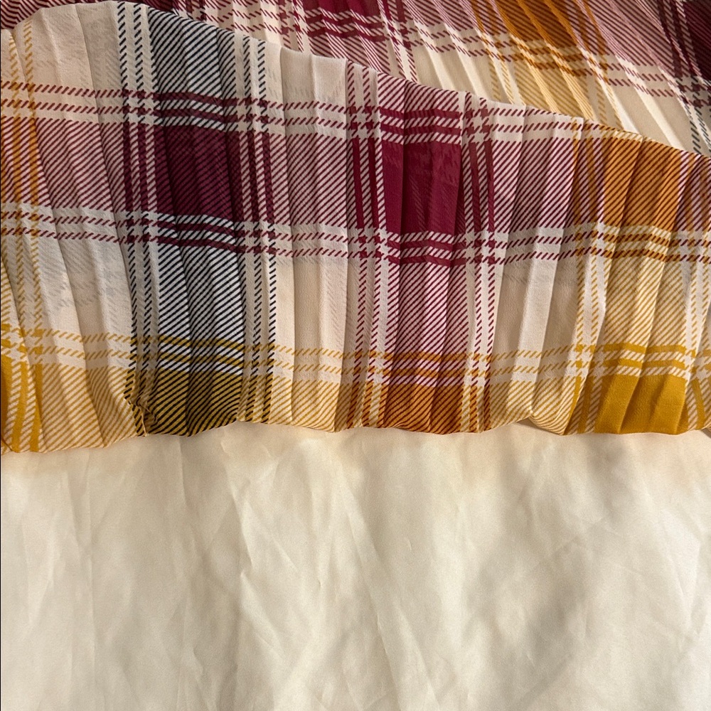 Ann Taylor Multicolor Plaid A-Line Skirt - Picture 3 of 3